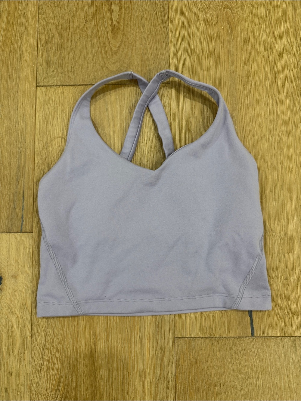 Gilly Hicks Light Lilac Cross-Back Crop Sports Bra